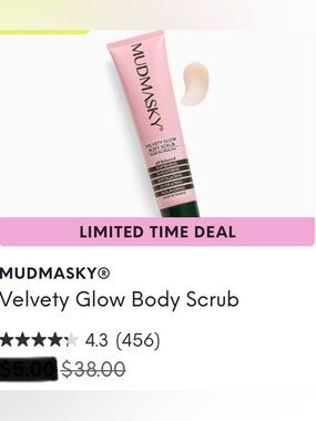 MUDMASKY Velvety Glow Body Scrub - Pink